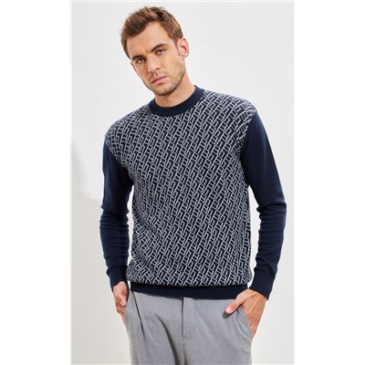 Джемпер мужской P321-15203 тёмно-синий