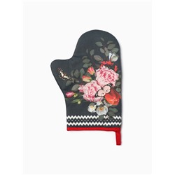 Варежка - прихватка «Этель» Flowers, 20×28 см, саржа, 100% хлопок, ватин 250 г/м²