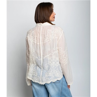 Блуза #КТ301 (19), светло-бежевый