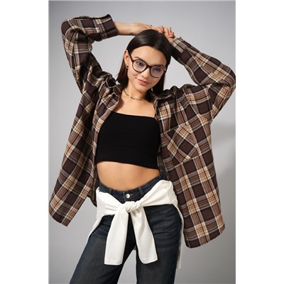 Рубашка женская в клетку Happyfox