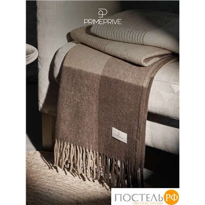 Prime Prive АКСЕЛЬ Плед коричн. 140х200+10х2 см, 1 пр., 100% шерсть, 325 г/м2