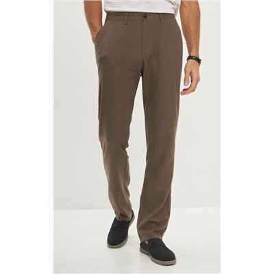 Брюки лен F211-0854 l.brown