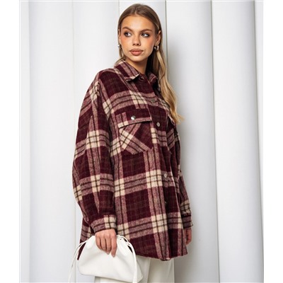 Рубашка #КТ25552, бордовый