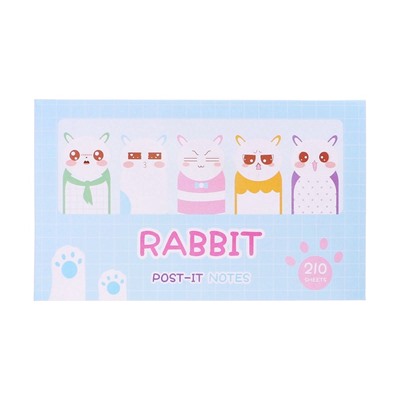 Блок-закладки с липким краем «Котятки», 20 листов, 7 цветов, 57×17 мм, 60×60 мм, 57×36 мм