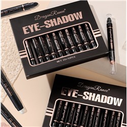 Набор теней-карандашей для век 12 шт. с аппликаторами Dragon Ranee