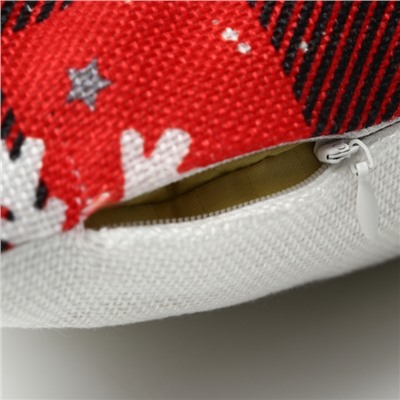 Наволочка декоративная новогодняя «Этель» Christmas, 43×43 см, велюр