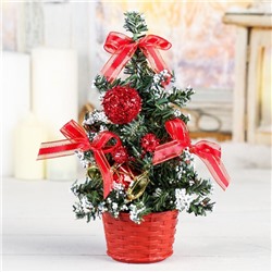 Искусственная ёлка настольная «Зимнее волшебство. Снег», 20 см, ПВХ ветки отгибаются