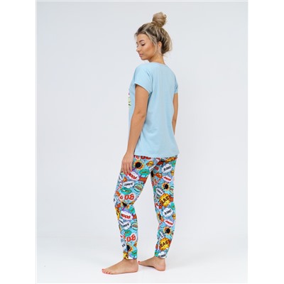 800 Пижама "Взрыв/Голубой"