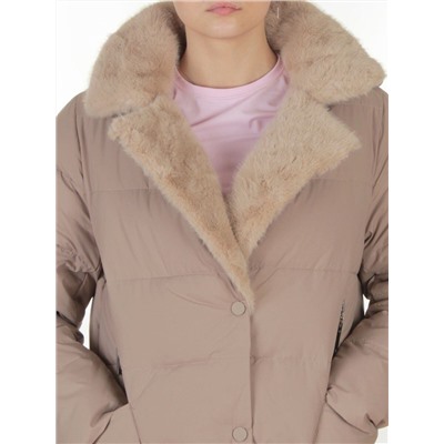 8806 BEIGE Пальто зимнее женское (200 гр. холлофайбер)