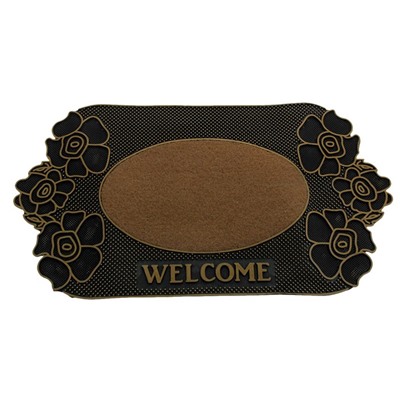Коврик придверный "Welcome цветы", цвет МИКС