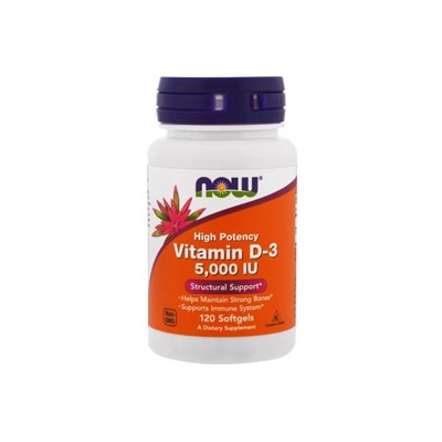 Витамин D Now High Potency Vitamin D-3 5,000 IU 120 Softgels