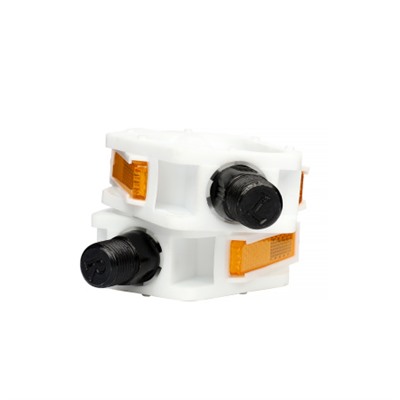 Педаль детская MIXIEER KIDS MX-P660, полипропиленовый корпус, без подшипников, ось 4S, с рефлектором, 97х73мм 1 пара. Резьба 9/16 дюйма WHITE/уп100/
