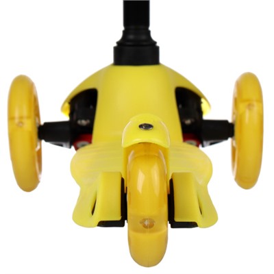 Самокат трехколесный от 2-х лет Yeenot Kids GT4105, до 30кг, вес 1.8кг, свет. колёса PU 110мм ABEC7, яркий жёлтый, БК/уп10/ АКЦИЯ!