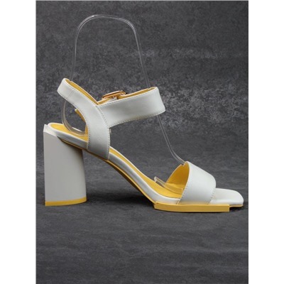 08-E46F-65D WHITE Босоножки женские (натуральная кожа)