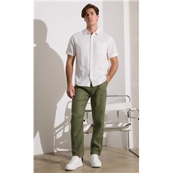 Брюки лен P411-0866 green