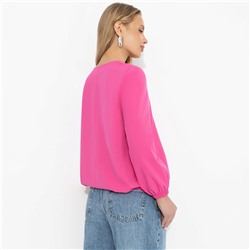 Блуза на резинке с завязками, В зоне внимания (розовый пион)
