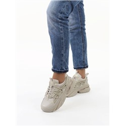 04-P109-2 MENTHOL Кроссовки демисезонные женские (натуральная кожа, текстиль)