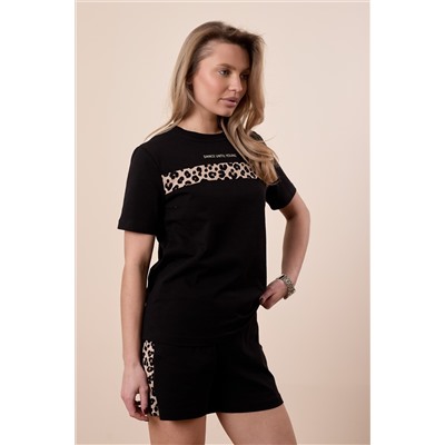 Костюм футболка и шорты  М326047Пчб