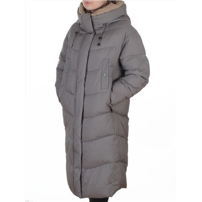 8867 GRAY Пальто зимнее женское (200 гр. холлофайбер)