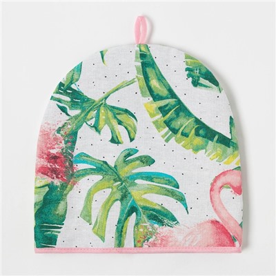 Грелка на чайник "Доляна" Tropical kitchen 28х28см, МИКС,100% хл,164г/м2