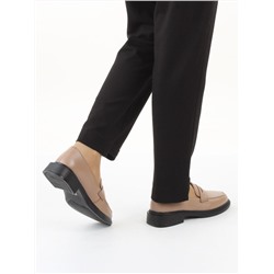 03-DYL123-2 DK. BEIGE Лоферы женские (натуральная кожа)