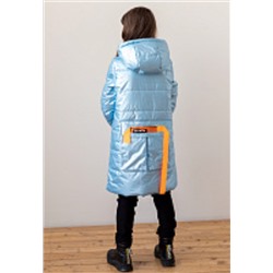 2108 Пальто на синтепоне Голубой/140