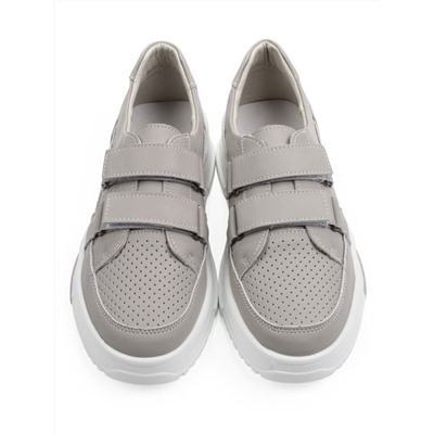 03-C138-3A GRAY Полуботинки спортивные женские (натуральная кожа)