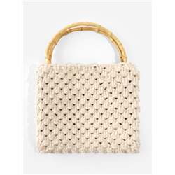 Ручки для сумки, 2 шт., бамбук, 17×12 см, толщина 0.8 см