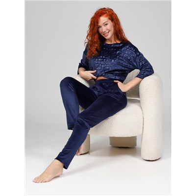 Вениса-Жаккард - костюм синий