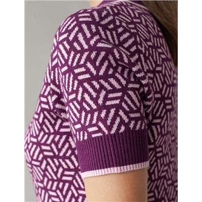 Платье жаккардовой вязки с кашемиром