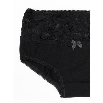 5940-02 Трусы для девочек с кружевом черные (BAYKAR)