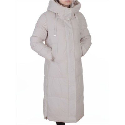 8312 LT. BEIGE Пальто зимнее женское (200 гр. холлофайбер)