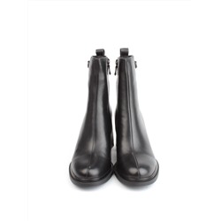 04-M3-1464 BLACK Ботильоны зимние женские (натуральная кожа, натуральный мех)