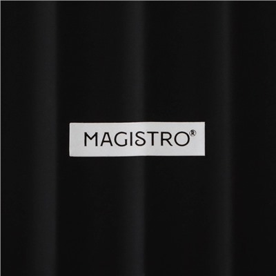 Блюдо из для подачи Magistro «Сковорода-гриль», 23×16×3 см, жаропрочная керамика, чёрное