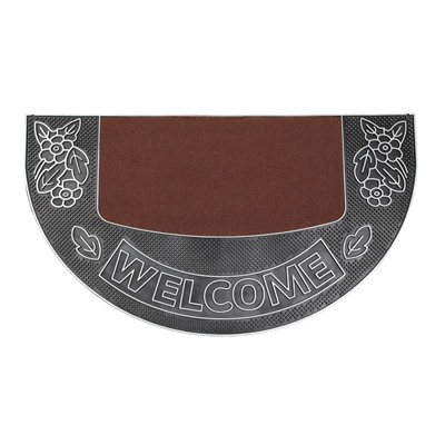 Коврик придверный полукруглый "Welcome", цвет МИКС
