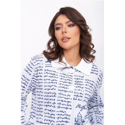 Жакет Д 3307/бело-джинсовый