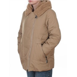 M-8866 DK. BEIGE Куртка зимняя женская (150 гр. холлофайбер)