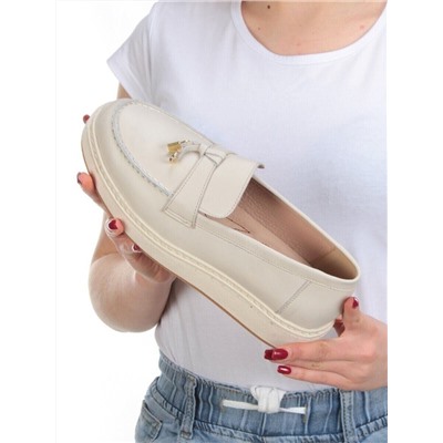 03-5061-3 BEIGE Лоферы женские (натуральная кожа)