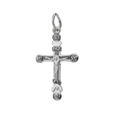 крест из серебра частично черненый штампованный