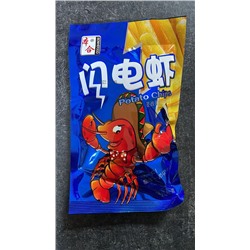 Чипсы синие Рак в шляпе уп.30штук
