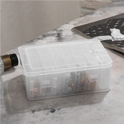 Органайзер для украшений антиокислительный на 14 ячеек, 16.5×12×6 см, цвет прозрачный