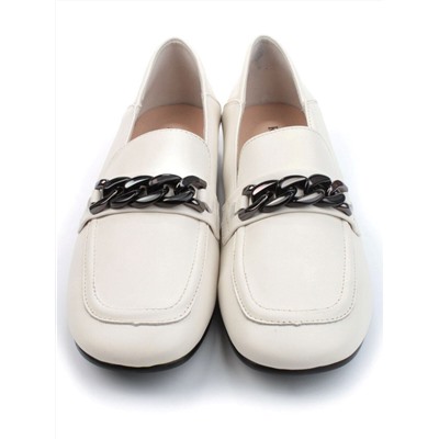 03-DCO117-2 BEIGE Лоферы женские (натуральная кожа)