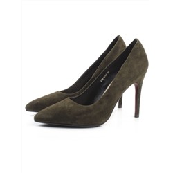 06-A88A-631LY DK. GREEN Туфли женские (натуральная замша)