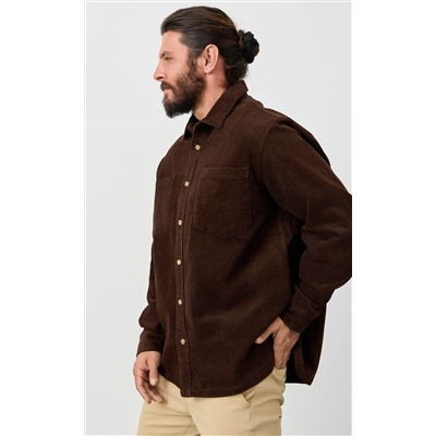 Рубашка вельвет F221-0470 brown