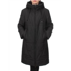 1073 BLACK Пальто зимнее облегченное женское (холлофайбер 150 гр.)