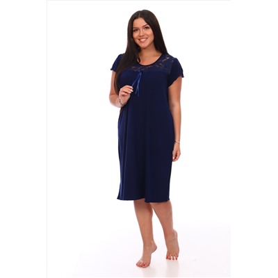 001 Ночная сорочка "темно-синий"