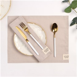 Набор салфеток «Этель» Calm, 30×40 см - 2 шт., 100% хлопок, рогожка 186 г/м²