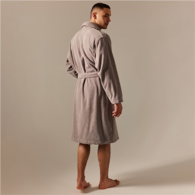 Халат махровый мужской SL HOME: Basic «Софт Мист», размер S, хлопок 100%, серый