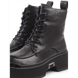 01-DMD-D258 BLACK Ботинки демисезонные женские (натуральная кожа, байка)