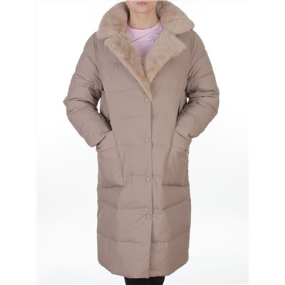 8806 BEIGE Пальто зимнее женское (200 гр. холлофайбер)